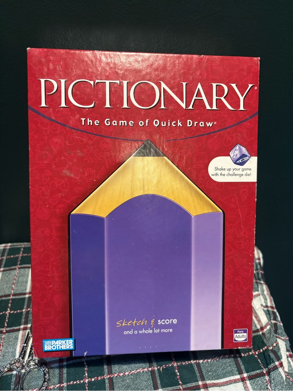 Vintage Pictionary Board Game - Red & Purple Box